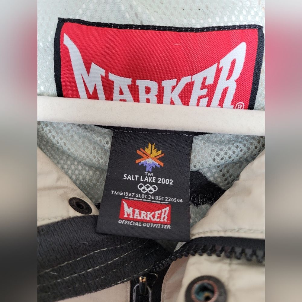 Vintage 2002 Winter Olympics Jacket Windbreaker Marker Orange Gray Nylon Size XS - Picture 7 of 14